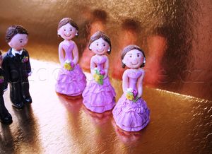 družičky na svatební dort