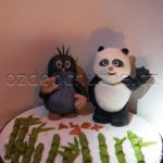 marcipanové figurky na dort Krtek a panda