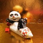 marcipanové figurky na dort Panda a krtek v raketě