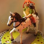 marcipanová figurka na dort Pippi dlouhá punčocha