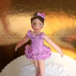 marcipanová figurka na dort baletka