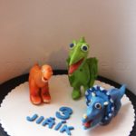 marcipanové figurky na dort dinosauři