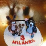 marcipanové figurky na dort krtek,myška,zajíc