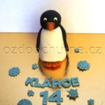 marcipanová figurka tučňák